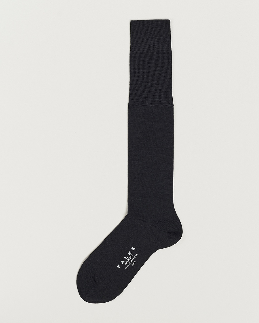 Falke Airport Knee Socks Black – Zwart