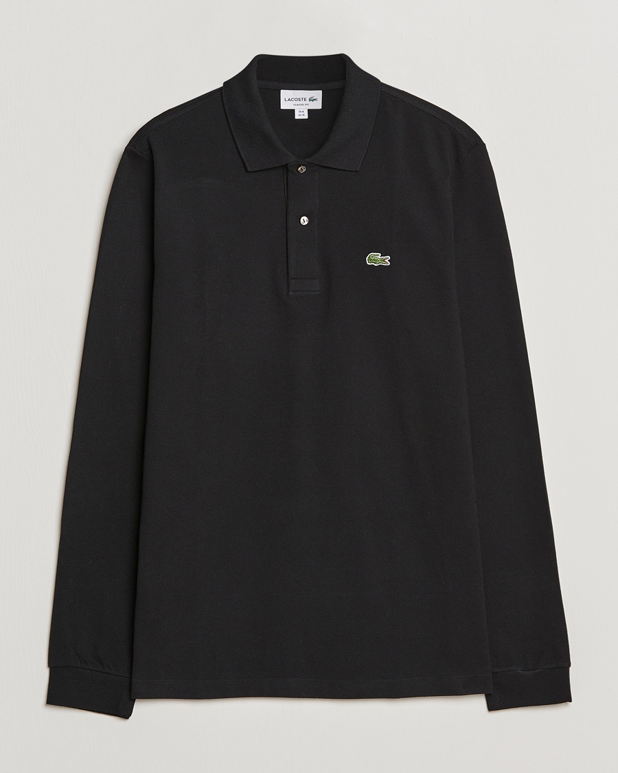 Lacoste Original Long Sleeve Polo Piké Black – Zwart