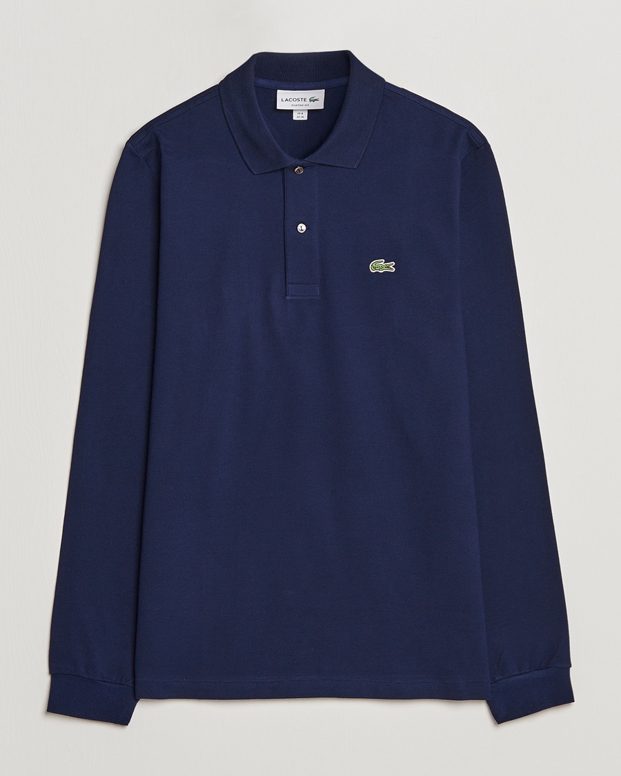 Lacoste Original Long Sleeve Polo Piké Navy Blue – Blauw