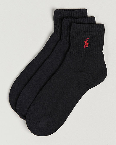 Heren | Polo Ralph Lauren | Polo Ralph Lauren | 3-Pack Sport Quarter Socks Black