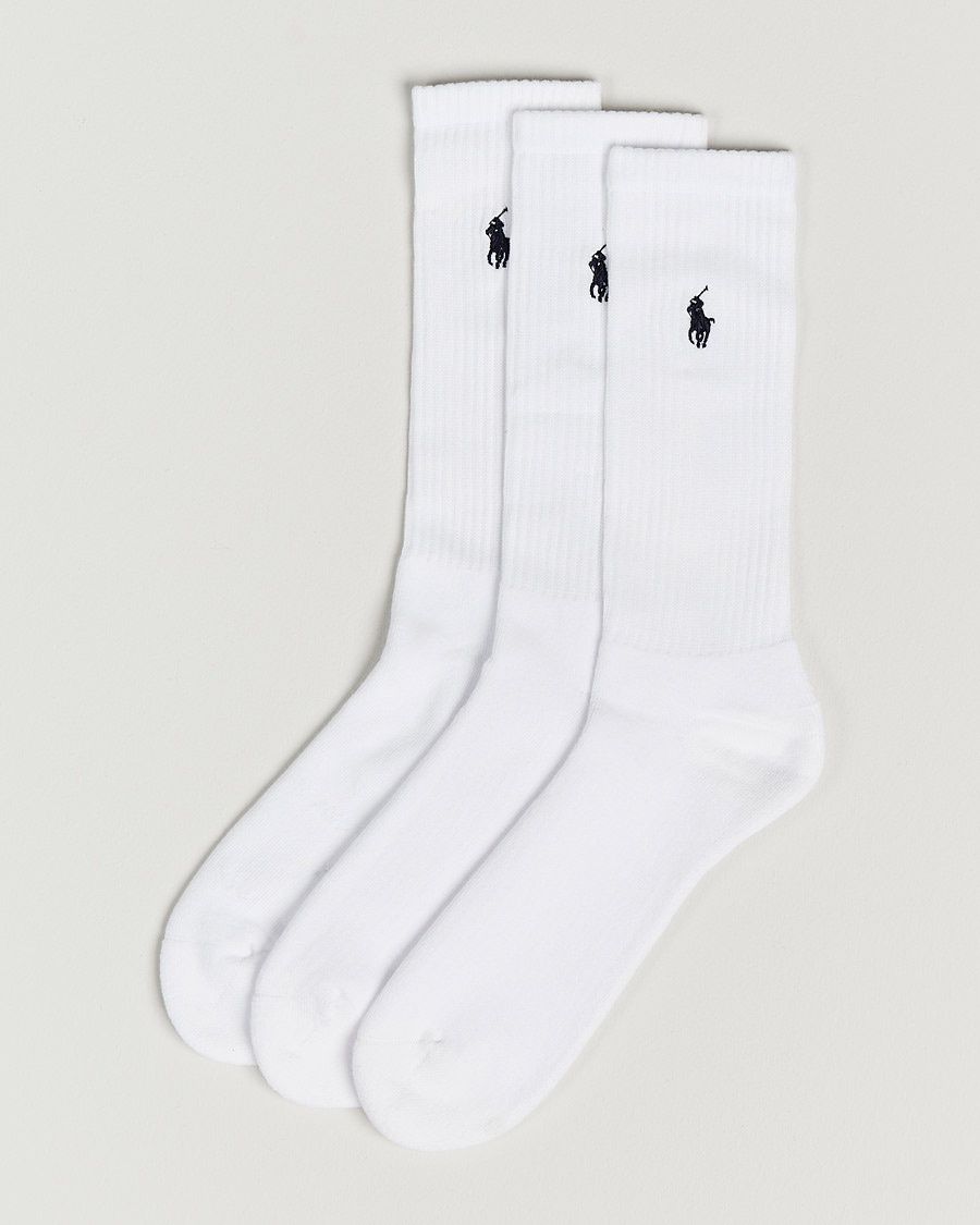 Polo Ralph Lauren 3-Pack Crew Sock White – Wit