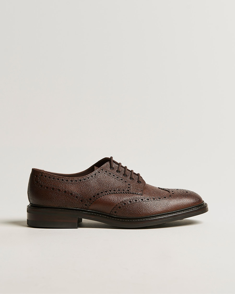 Heren | Brogues | Loake 1880 | Badminton Brogue Dark Brown Grain