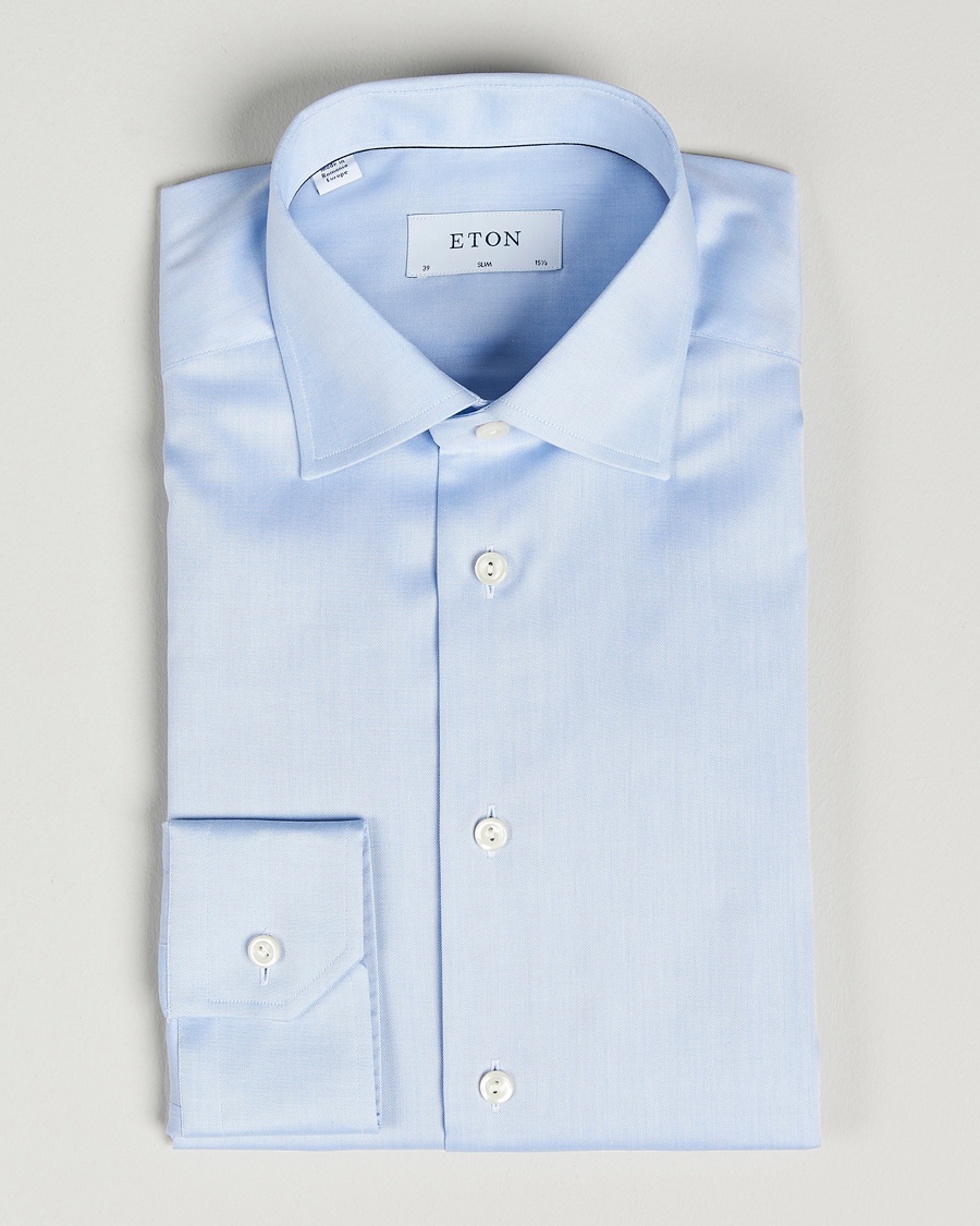 Eton Slim Fit Shirt Blue – Blauw