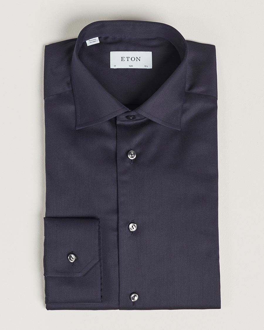 Eton Slim Fit Shirt Navy – Blauw