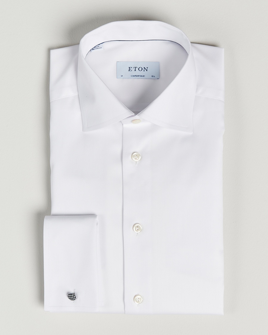 Eton Contemporary Fit Shirt Double Cuff White – Wit
