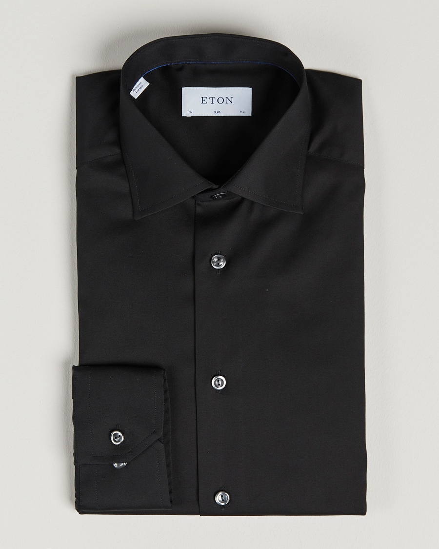 Eton Slim Fit Shirt Black – Zwart