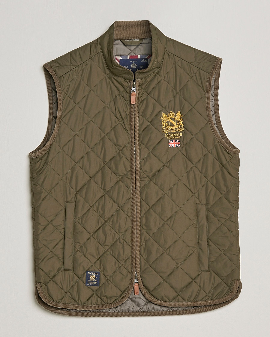 Morris Trenton Quilted Vest Olive – Groen