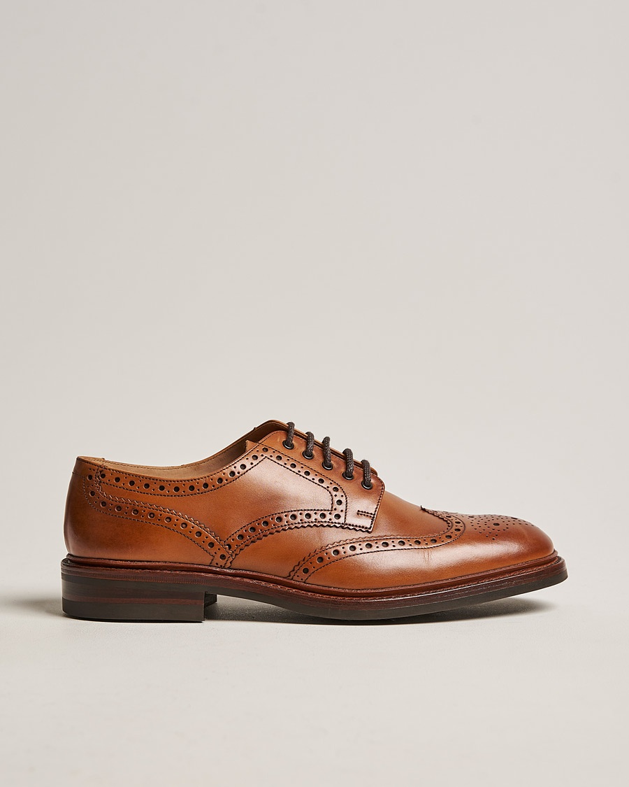 Loake 1880 Chester Brogue Tan Burnished Calf – Bruin