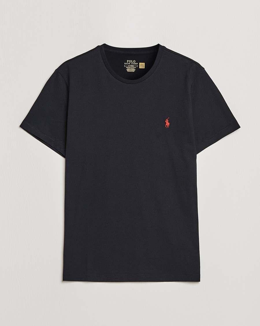 Polo Ralph Lauren Custom Slim Fit Tee RL Black – Zwart