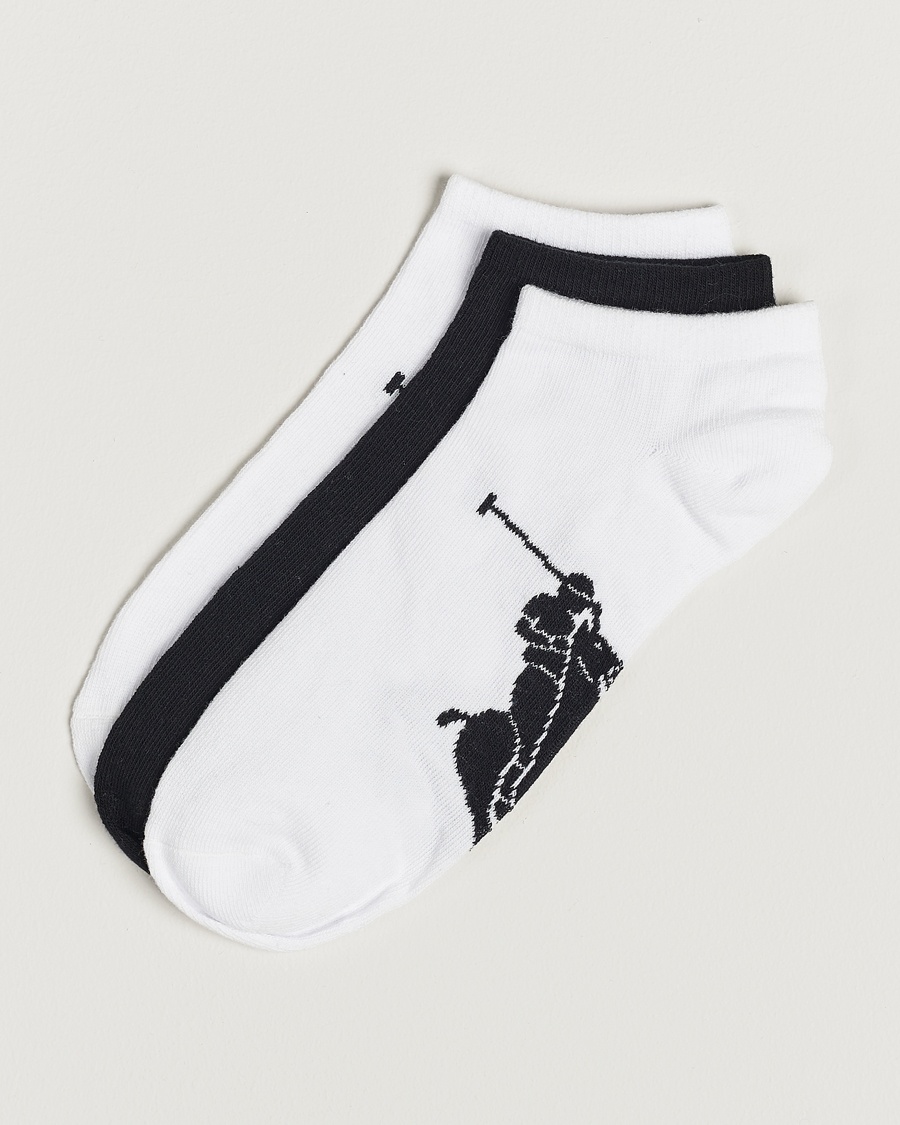 Polo Ralph Lauren 3-Pack Sneaker Sock White/Black – Wit