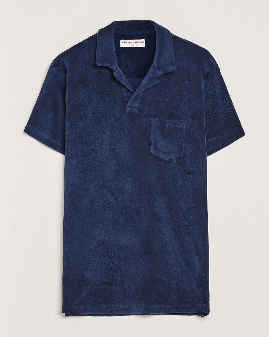 Orlebar Brown Terry Polo Navy – Blauw