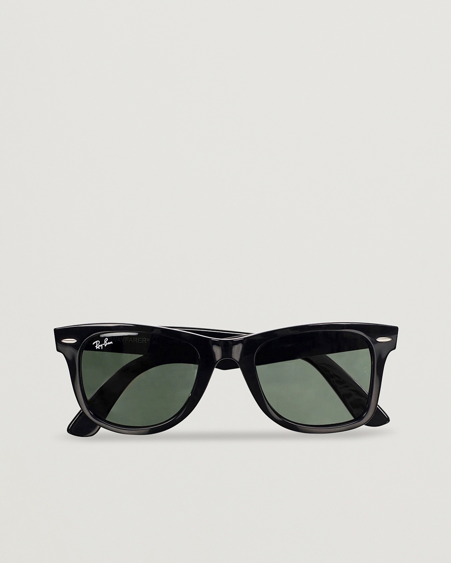 Ray-Ban Original Wayfarer Sunglasses Black/Crystal Green – Zwart