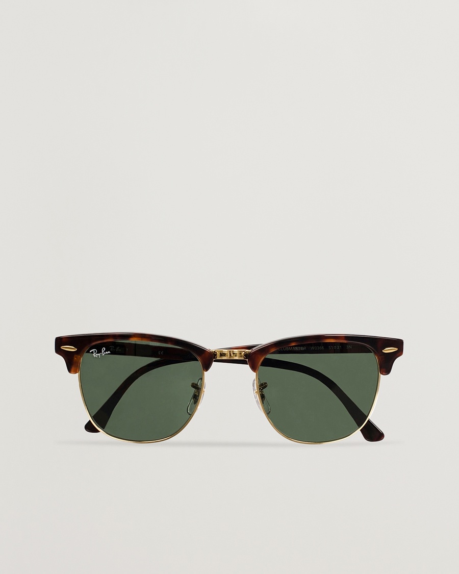 Ray-Ban Clubmaster Sunglasses Mock Tortoise/Crystal Green – Bruin