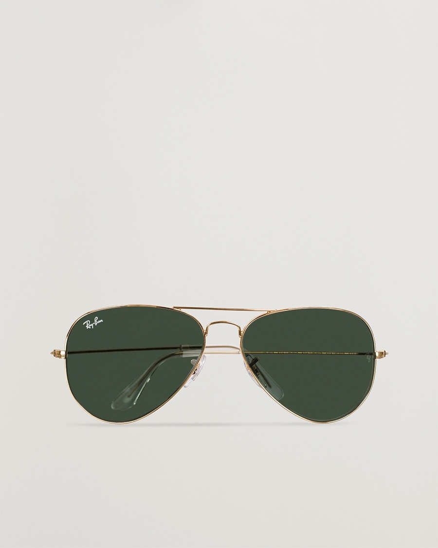 Heren | Tijdloze klassiekers | Ray-Ban | 0RB3025 Aviator Large Metal Sunglasses Arista/Grey Green
