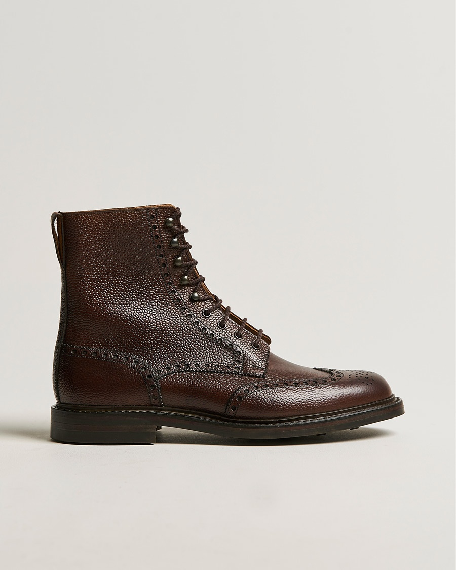 Heren | Veterlaarzen | Crockett & Jones | Islay Boot Dark Brown Grained Calf
