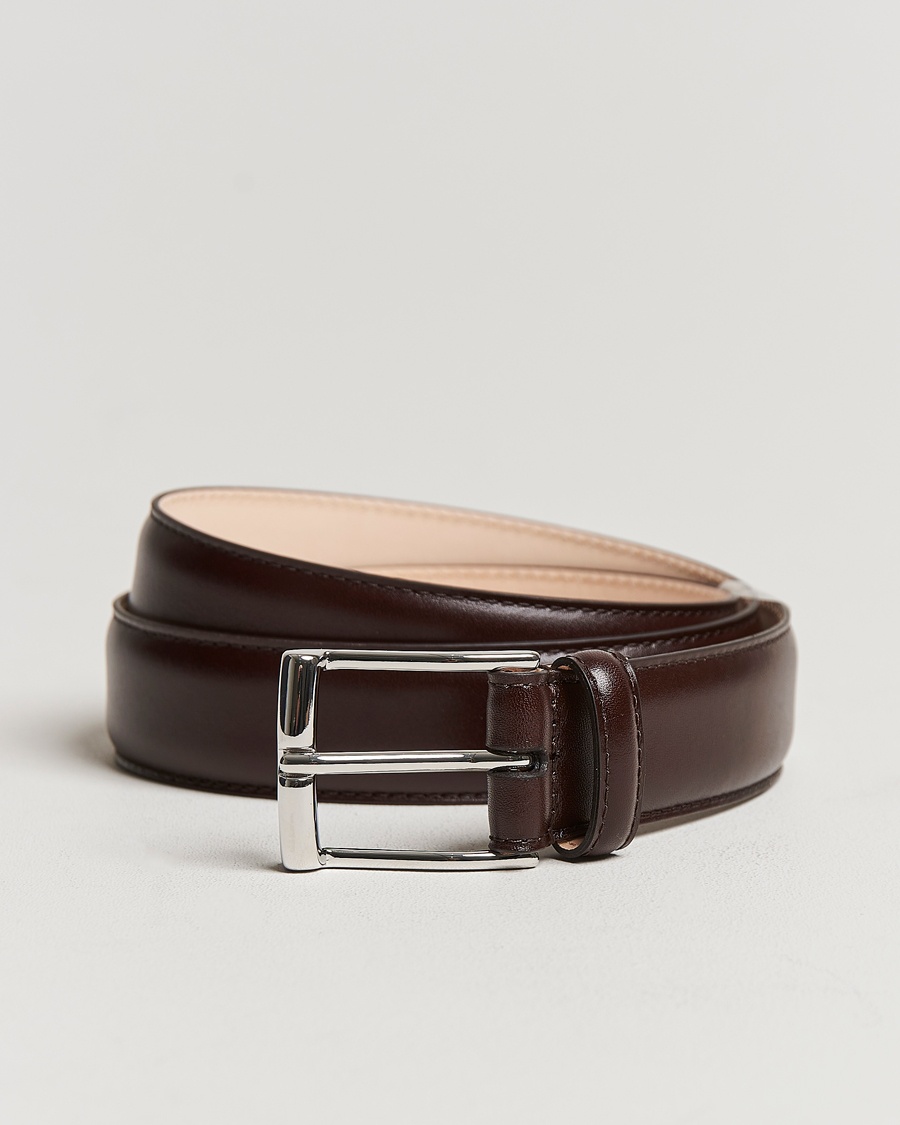 Crockett & Jones Belt 3,2 cm Dark Brown Calf – Bruin