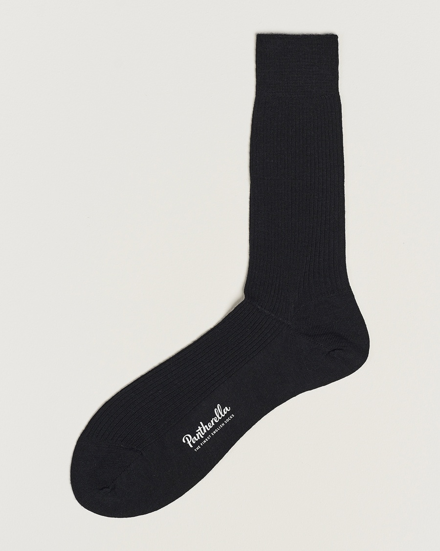 Pantherella Naish Merino/Nylon Sock Black – Zwart