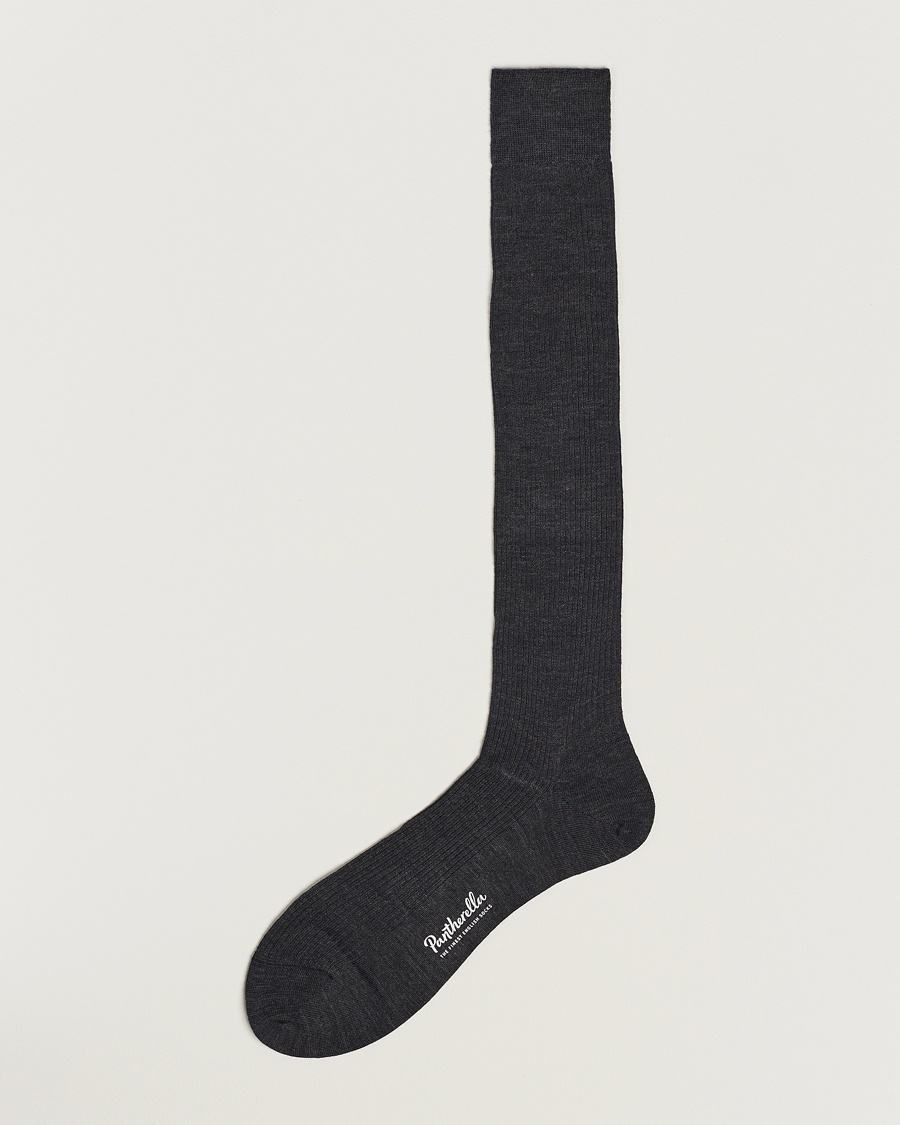 Pantherella Naish Long Merino/Nylon Sock Charcoal – Grijs