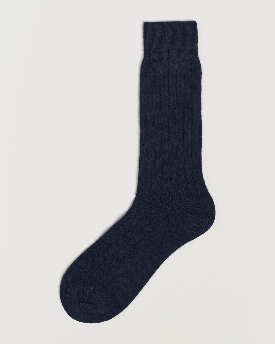 Pantherella Waddington Cashmere Sock Navy – Blauw