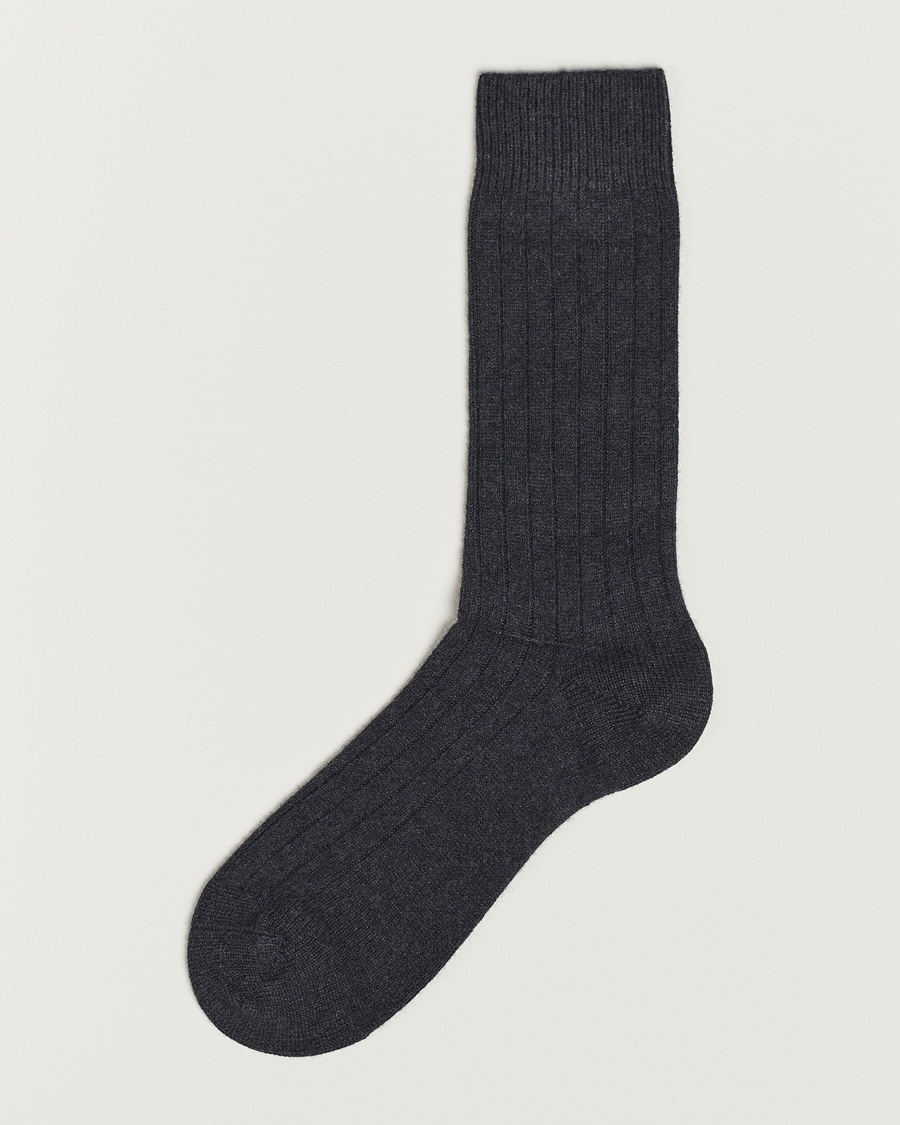 Pantherella Waddington Cashmere Sock Charcoal – Grijs