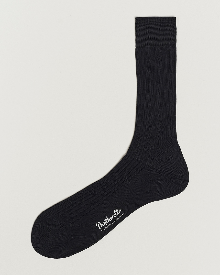 Pantherella Vale Cotton Socks Black – Zwart
