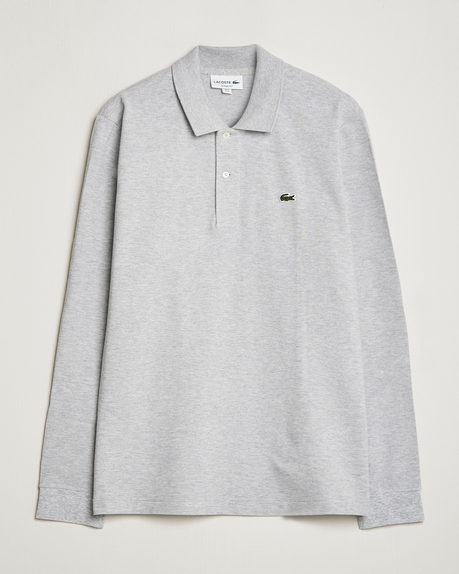 Lacoste Original Long Sleeve Polo Piké Silver Chine – Grijs