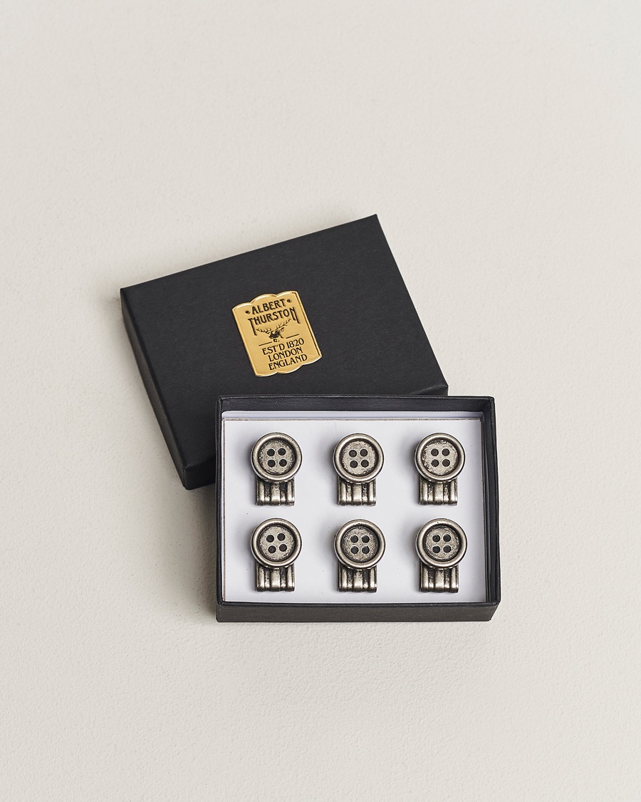 Albert Thurston Brace Buttons 6-pack – Grijs