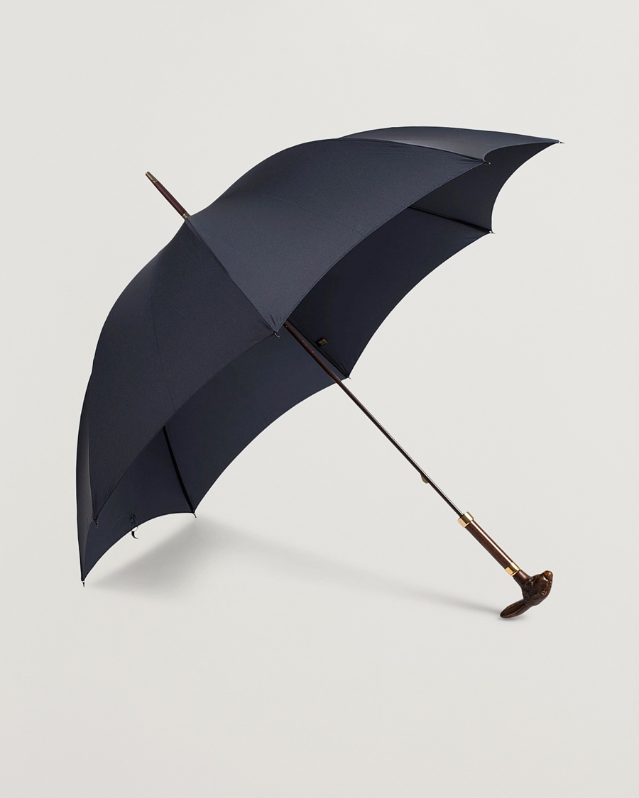 Fox Umbrellas Brown Rabbit Umbrella Navy – Blauw