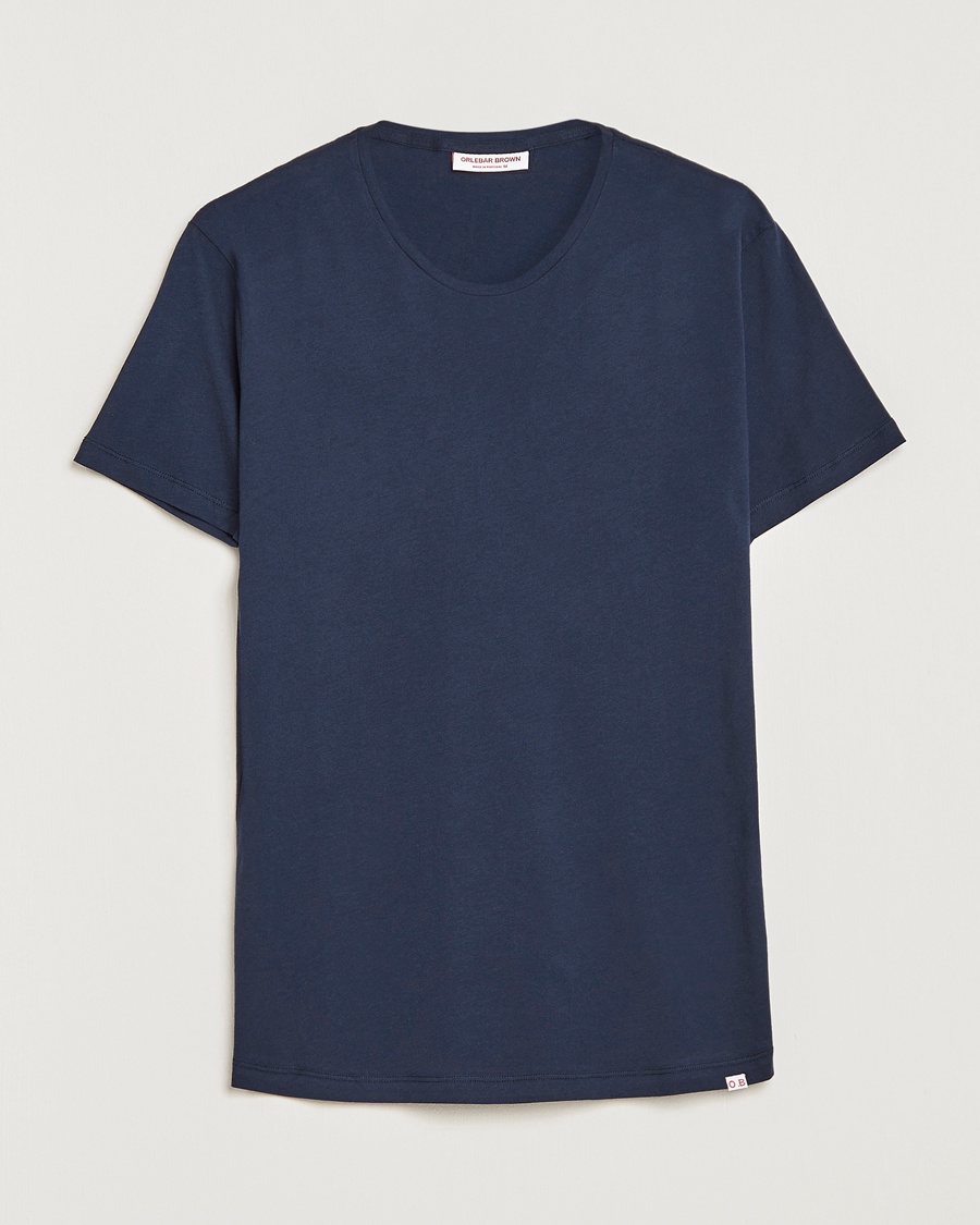 Orlebar Brown OB Crew Neck Tee Navy – Blauw