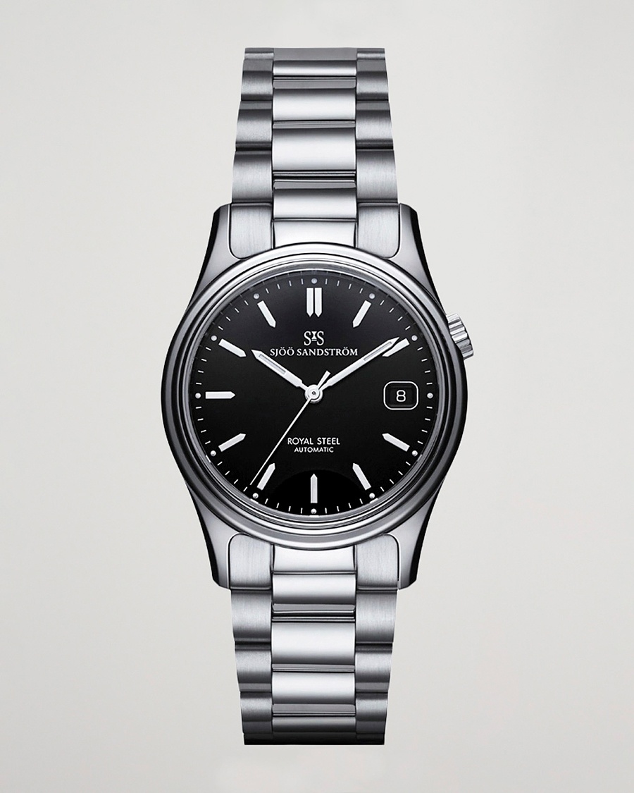 Heren | Tijdloze klassiekers | Sjöö Sandström | Royal Steel Classic 36mm Black with Steel