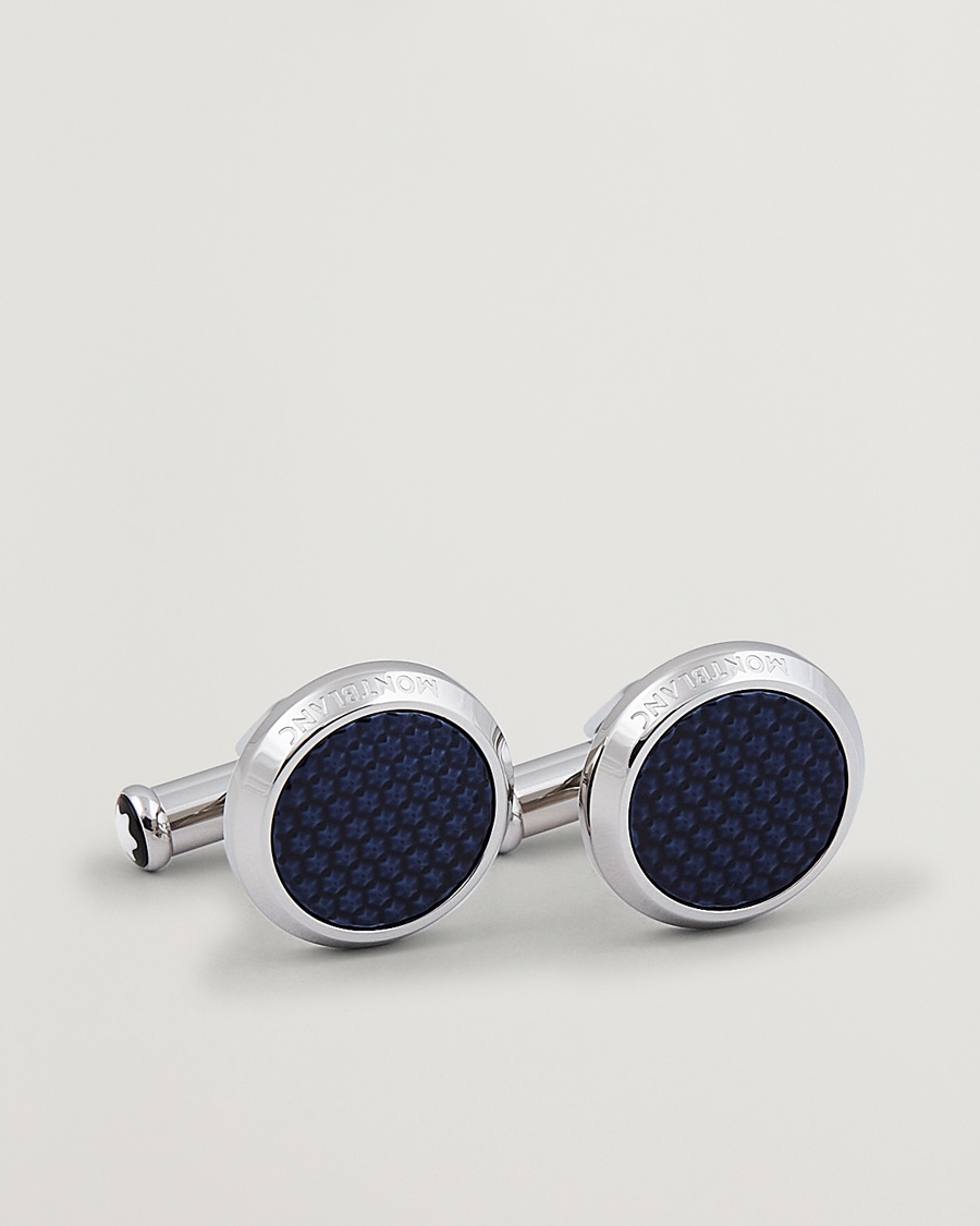 Montblanc Steel Meisterstück Cuff Links Blue – Blauw