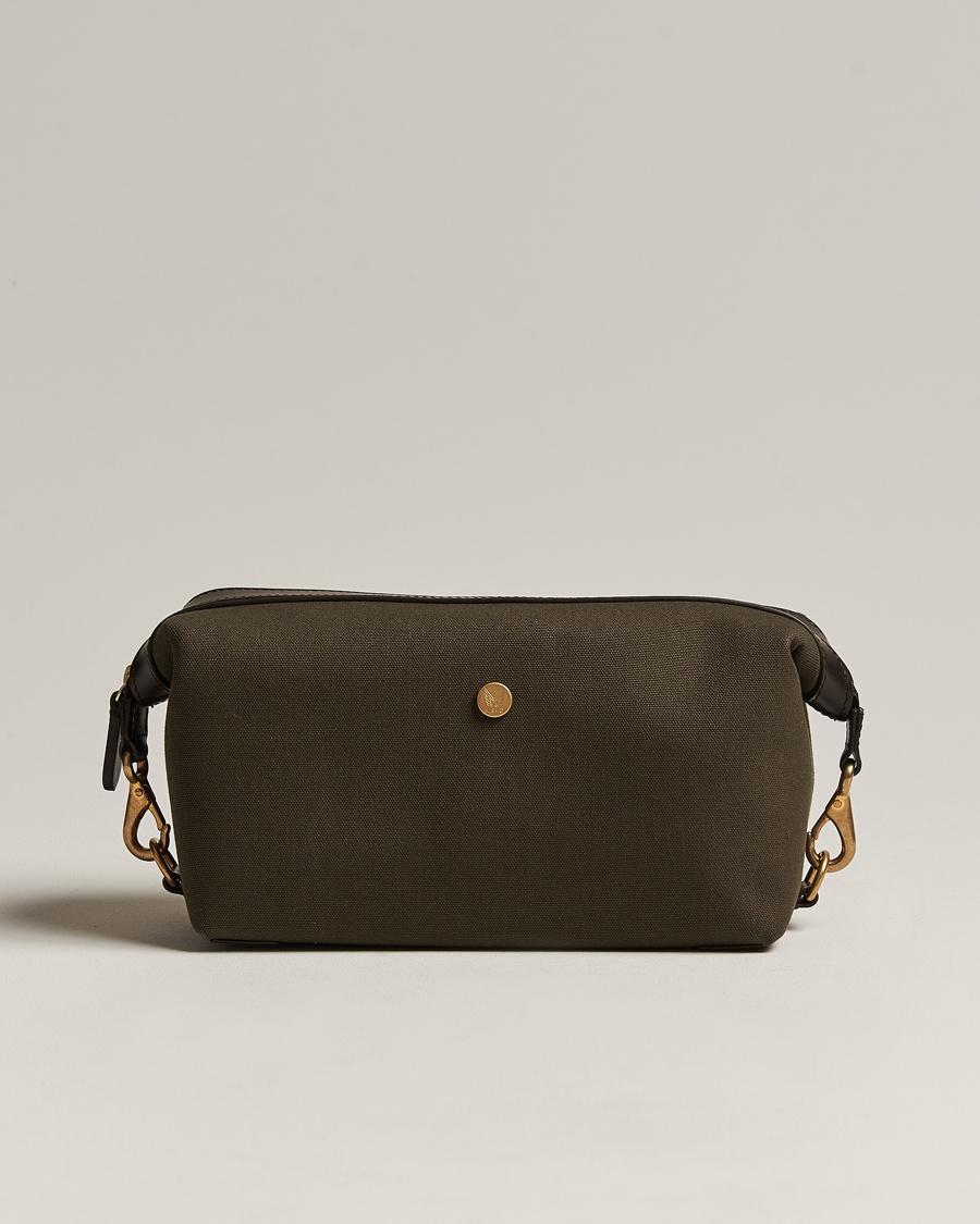 Mismo M/S Nylon Washbag Army/Dark Brown – Groen