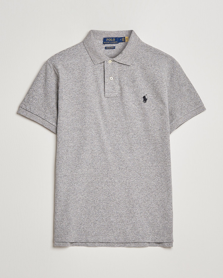 Polo Ralph Lauren Custom Slim Fit Polo Canterbury Heather – Grijs