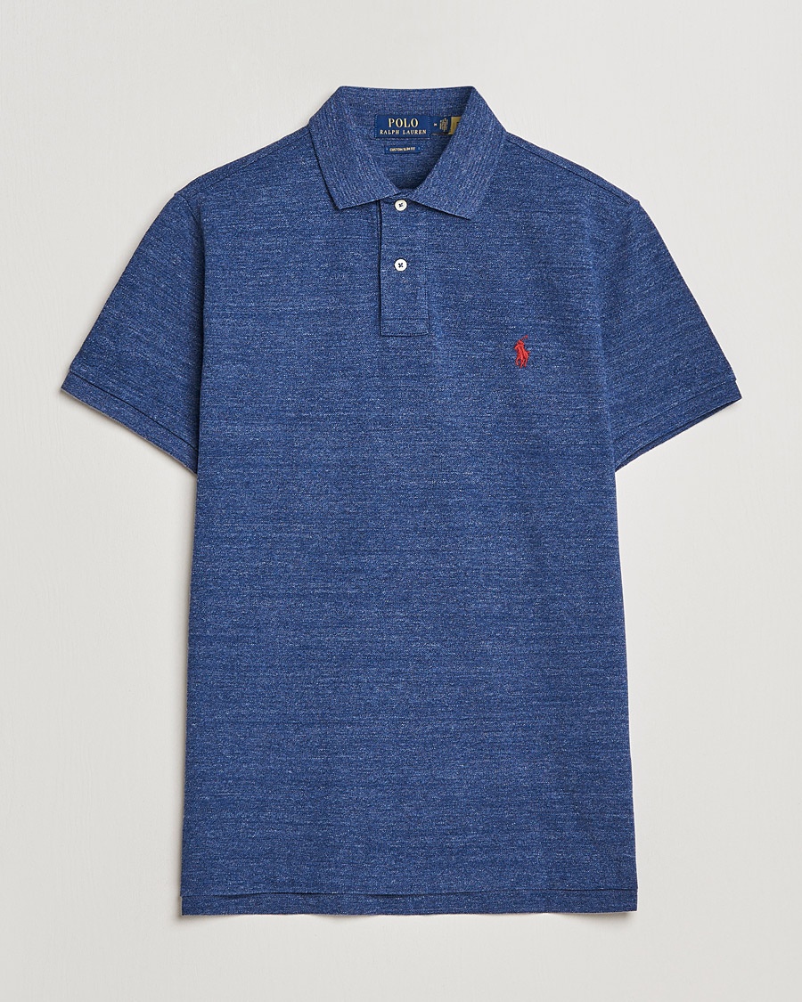 Polo Ralph Lauren Custom Slim Fit Polo Classic Royal Heather – Blauw