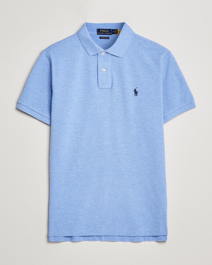 Polo Ralph Lauren Custom Slim Fit Polo Isle Heather – Blauw