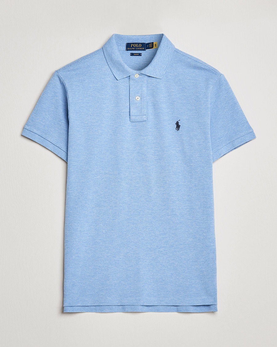 Polo Ralph Lauren Slim Fit Polo Isle Heather – Blauw