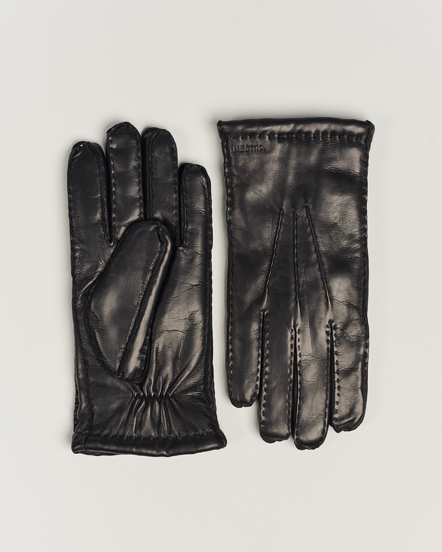 Hestra George Lambskin Hairsheep Glove Black – Zwart