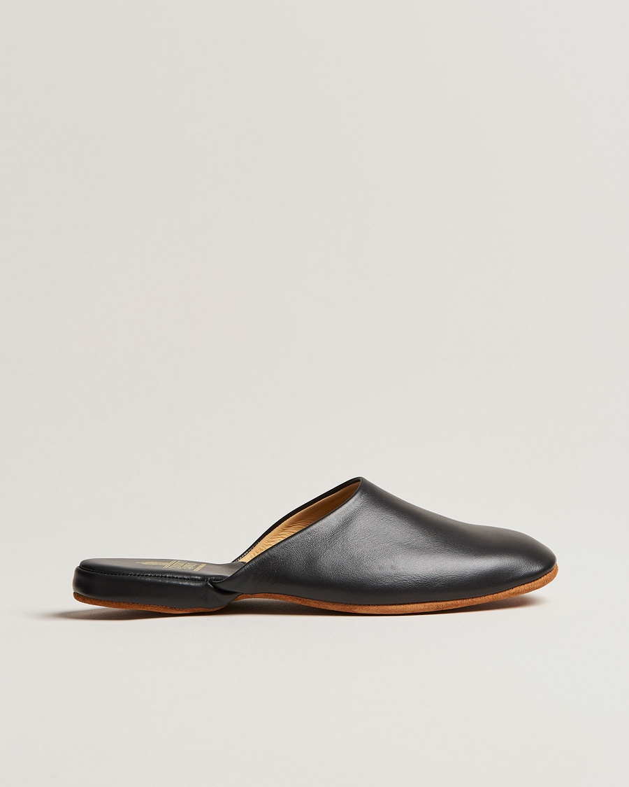 Crockett & Jones Mule Calf Home Slipper Black – Zwart