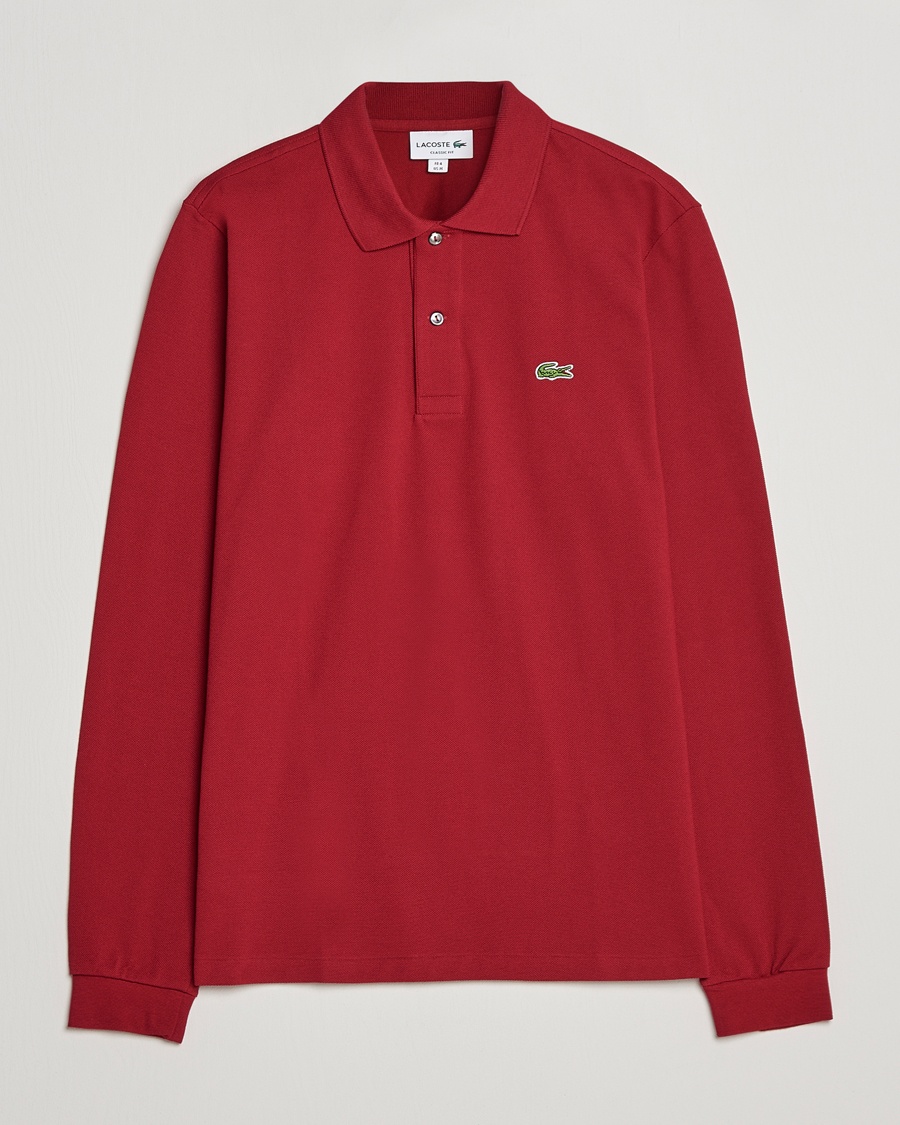 Lacoste Original Long Sleeve Polo Piké Bordeaux – Rood