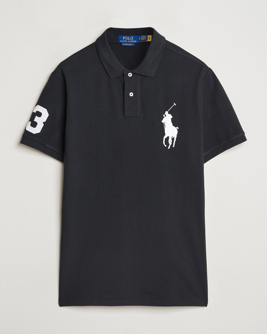Polo Ralph Lauren Custom Fit Big Pony Polo Polo Black – Zwart