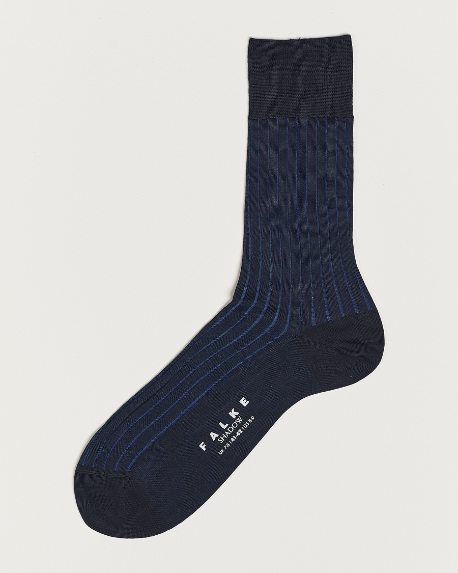 Falke Shadow Stripe Sock Navy – Blauw