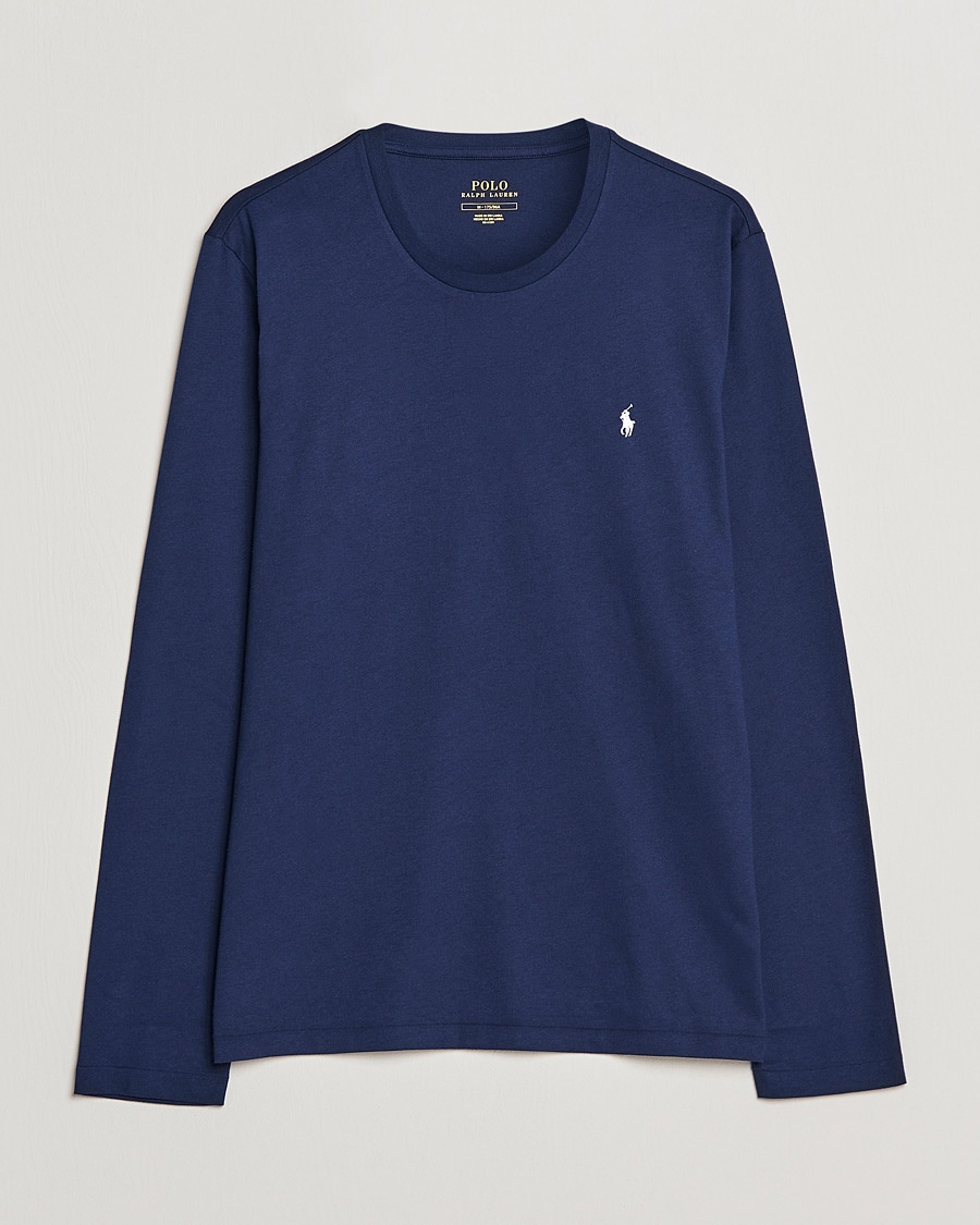 Polo Ralph Lauren Liquid Cotton Long Sleeve Crew Neck T-Shirt Cruise Navy – Blauw