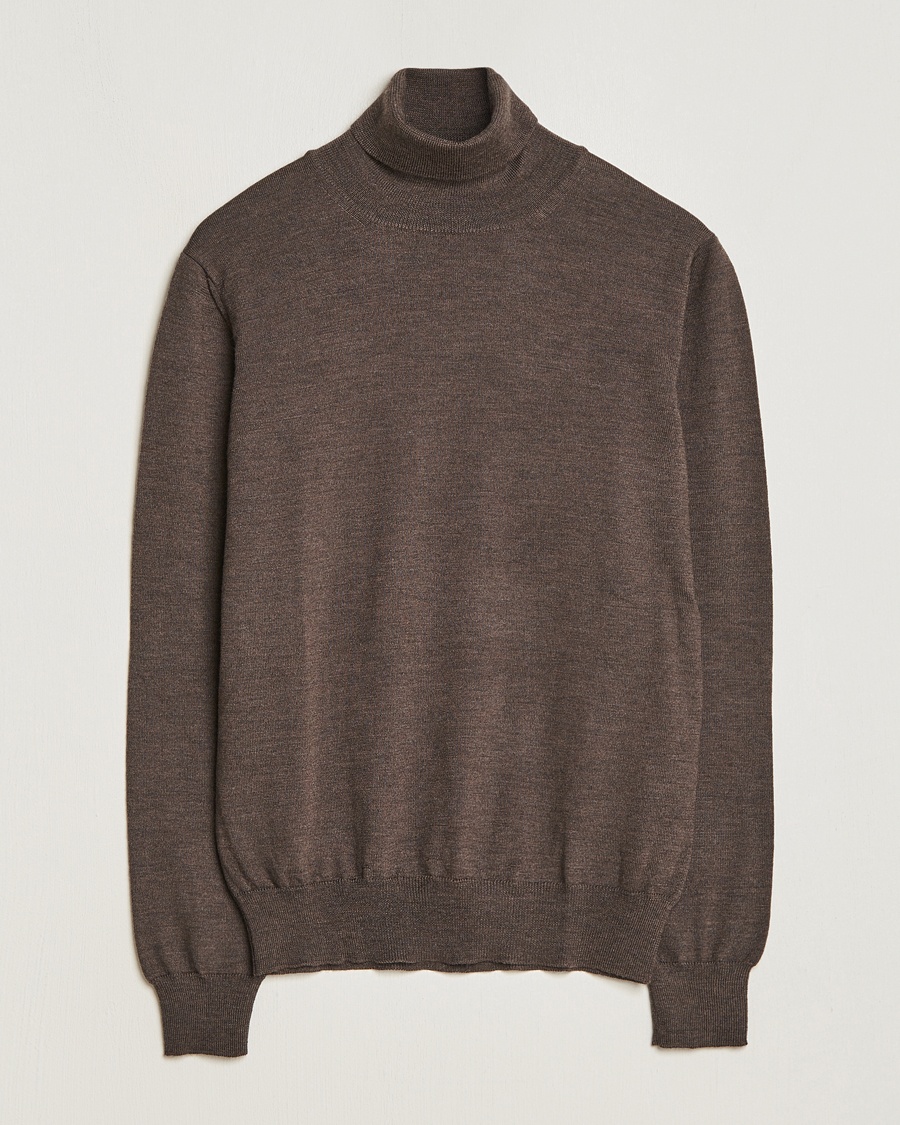 Gran Sasso Merino Fashion Fit Rollneck Brown – Bruin