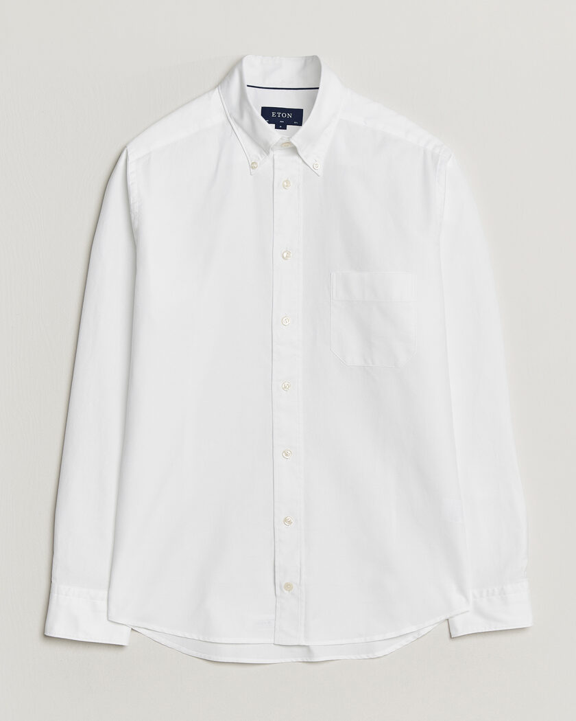 Eton Slim Fit Royal Oxford Button Down White – Wit