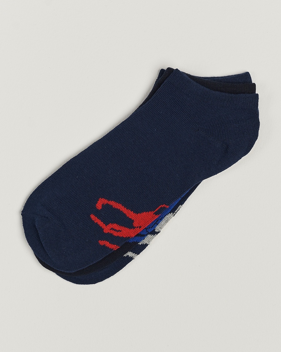 Polo Ralph Lauren 3-Pack Sneaker Sock Navy Multi – Blauw