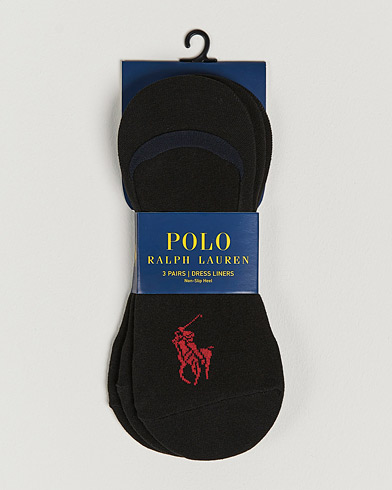 Heren | Polo Ralph Lauren | Polo Ralph Lauren | 3-Pack No Show Big Pony Socks Black