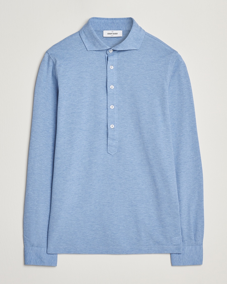 Gran Sasso Popover Shirt Light Blue – Blauw