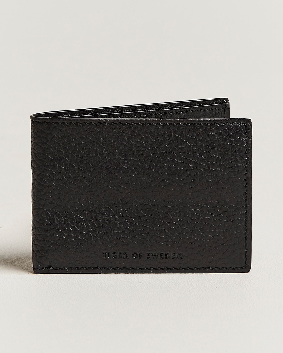 Tiger of Sweden Wrene Grained Leather Wallet Black – Zwart