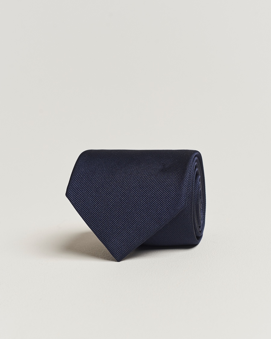 Amanda Christensen Plain Classic Tie 8 cm Navy – Blauw