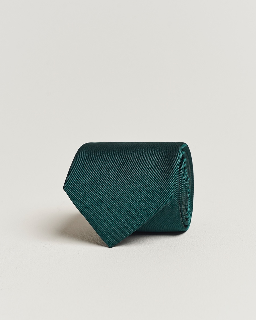 Amanda Christensen Plain Classic Tie 8 cm Dark Green – Groen